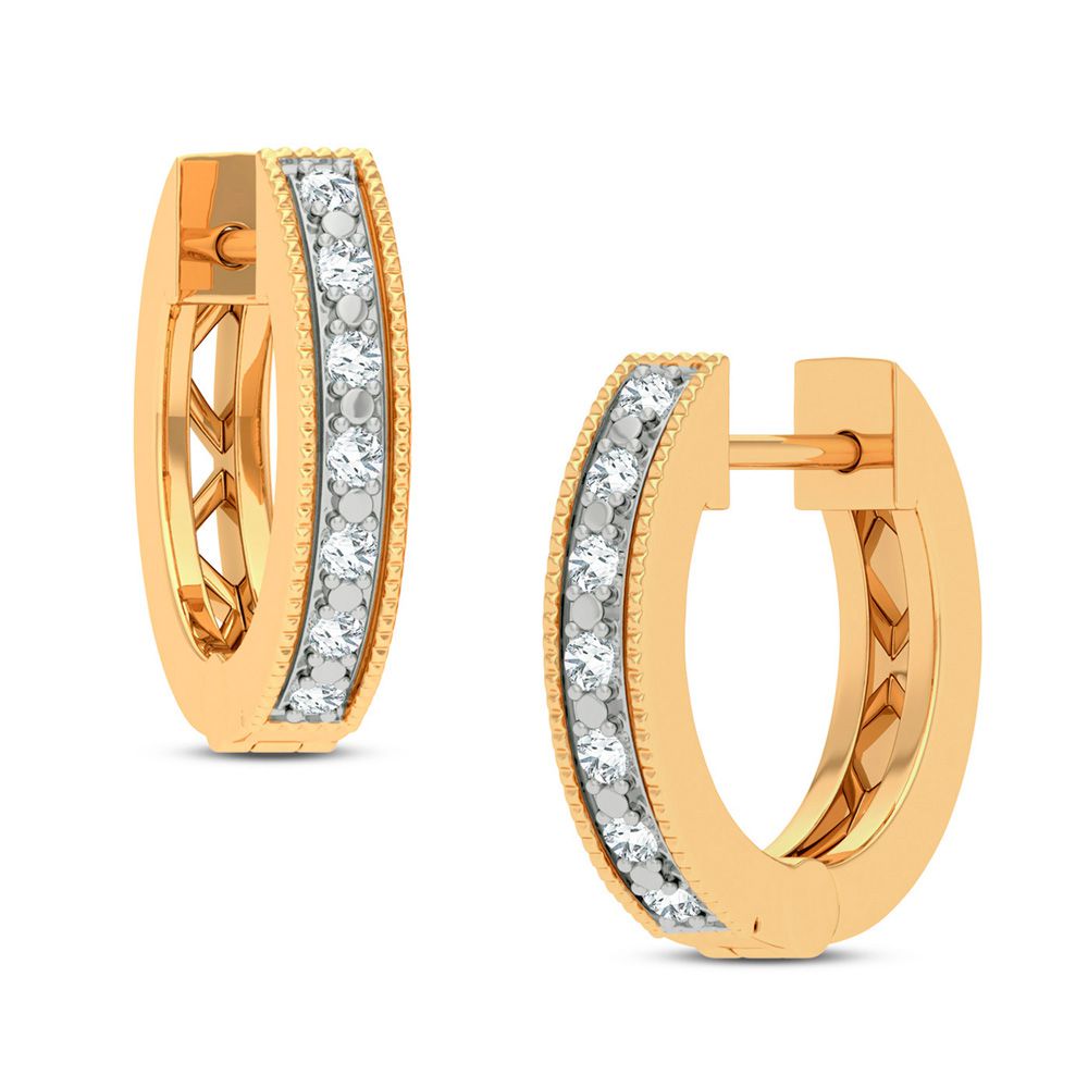 10K Yellow Gold 0.03CT Diamond Earrings