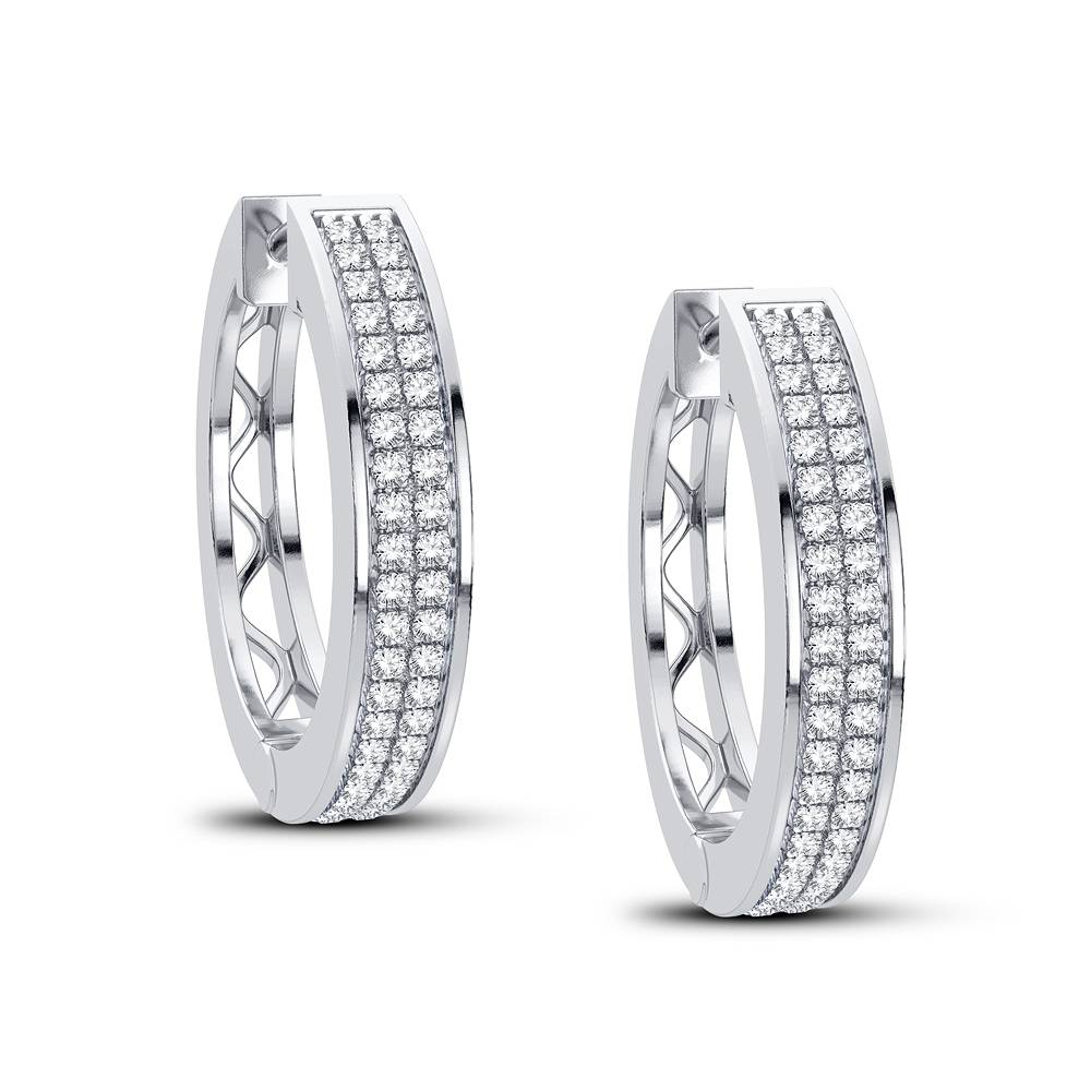 10K White Gold 0.20CT Diamond Earrings