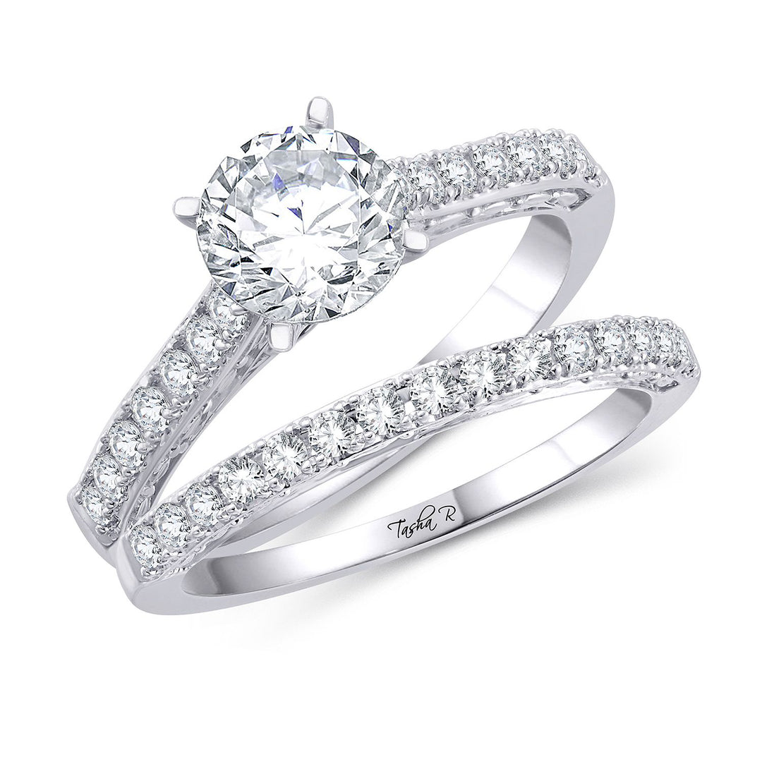 14K White Gold 0.50CT Diamond Semi-Mount Ring