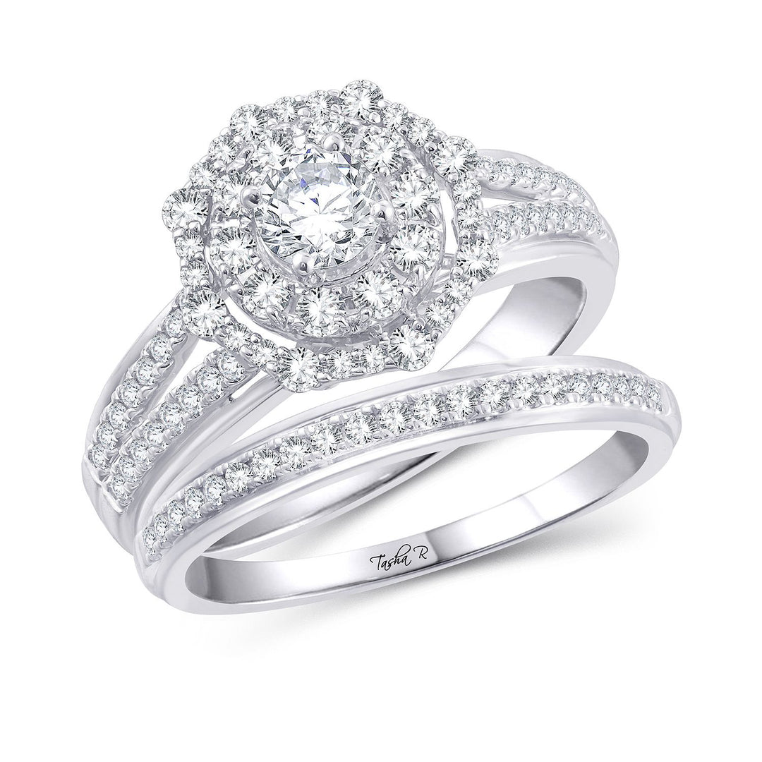 14K White Gold 1.00CT Diamond Bridal Ring