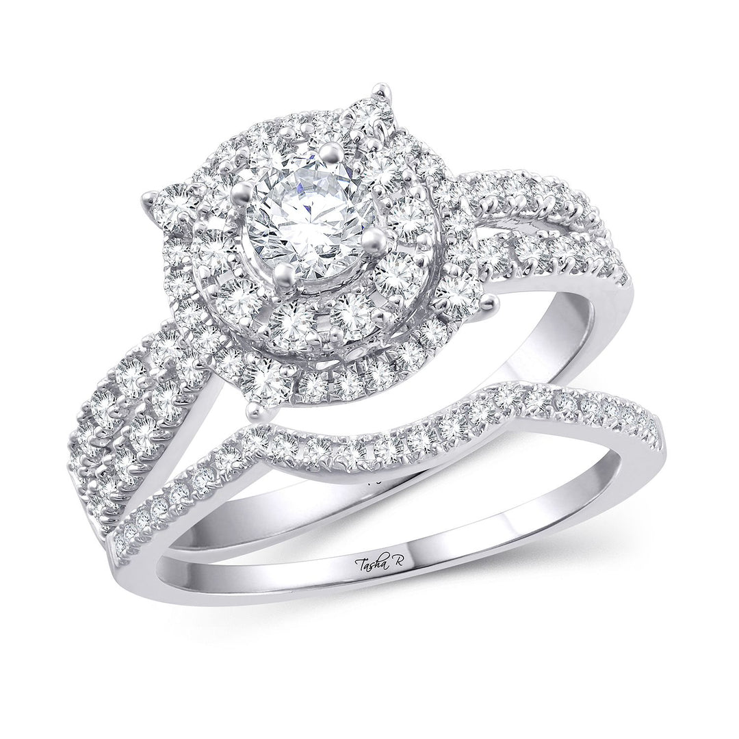 14K White Gold 1.00CT Diamond Bridal Ring