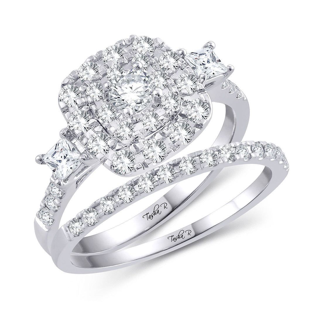 14K White Gold 1.00CT Diamond Bridal Ring