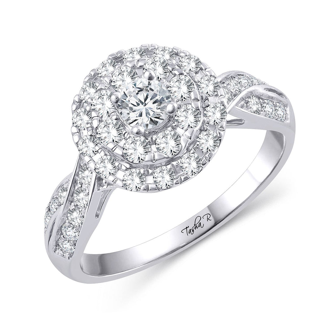 14K White Gold 1.00CT Diamond Bridal Ring