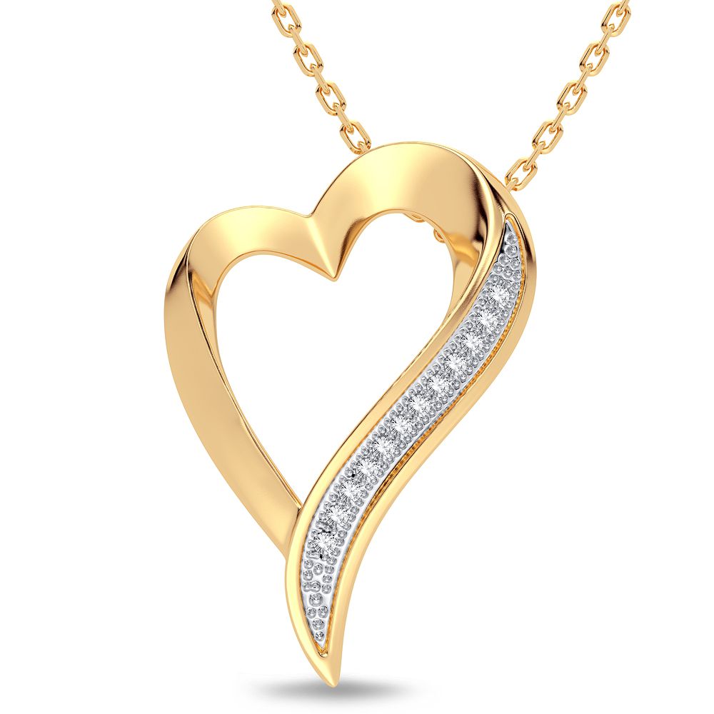 14k Yellow Gold Lab Diamond Pendant: Delicate Sparkle