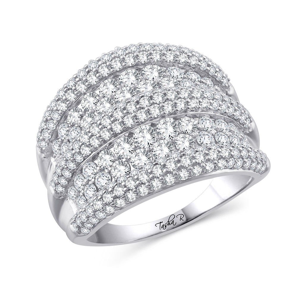 Brilliant 14k White Gold Lab Diamond Anniversary Band