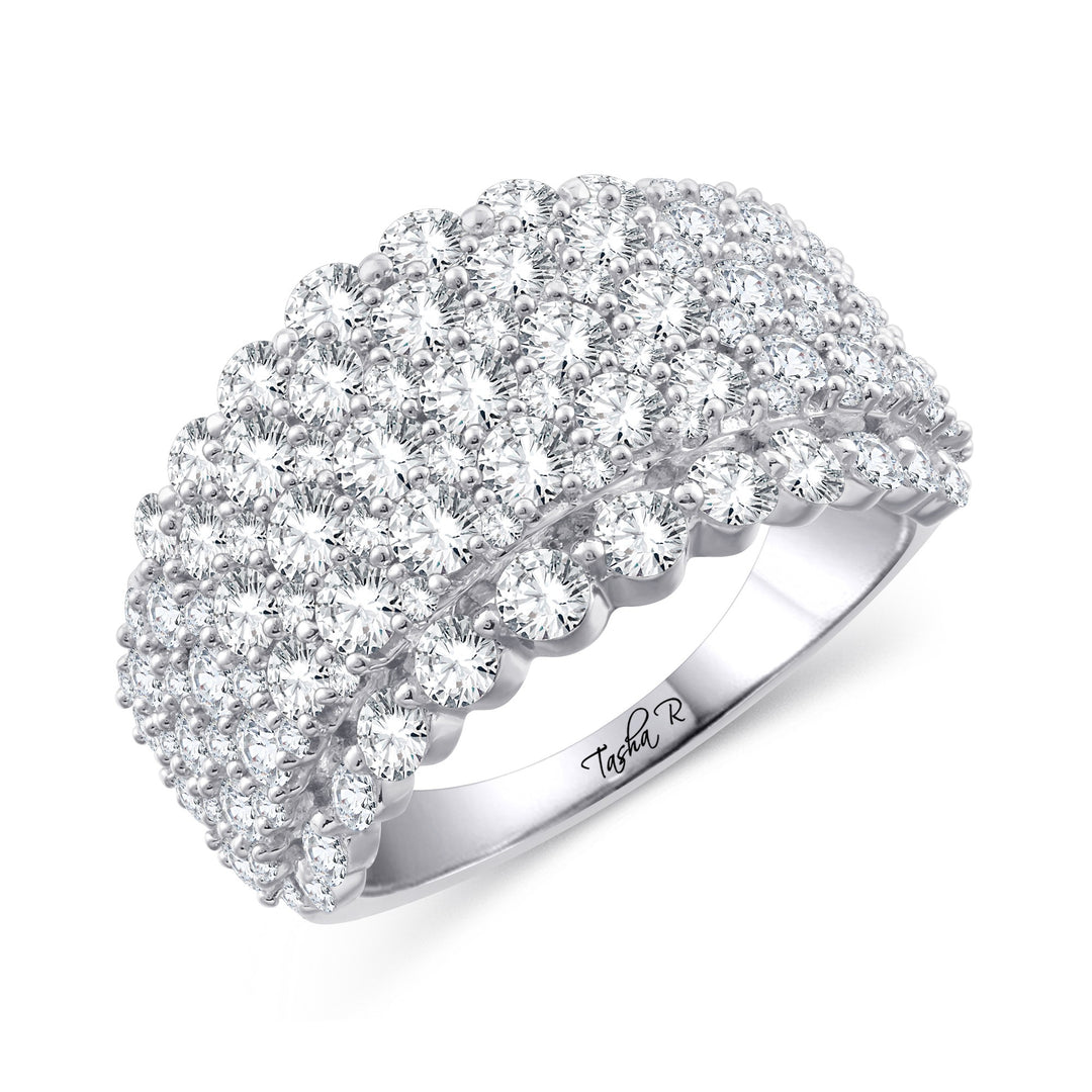 Brilliant 14k White Gold Lab Diamond Anniversary Band