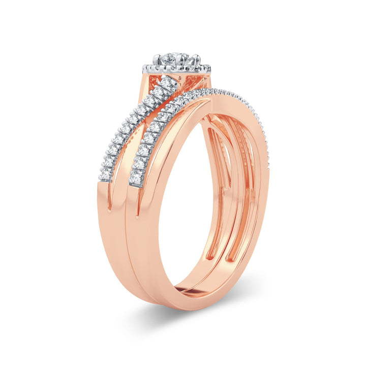 Timeless 14k Rose Gold 0.33CT Lab Diamond Ring