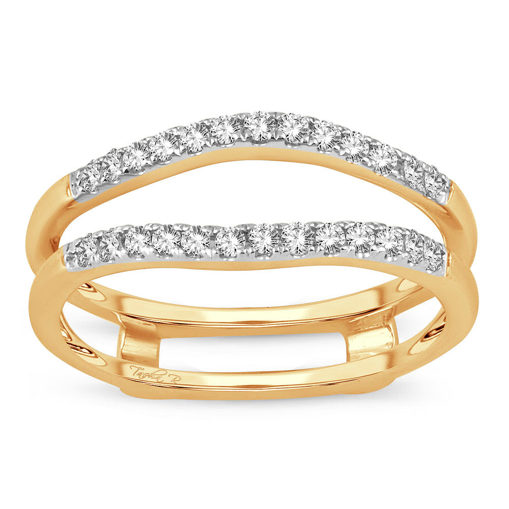 Elegant 14K 0.26CT Diamond RING GUARD