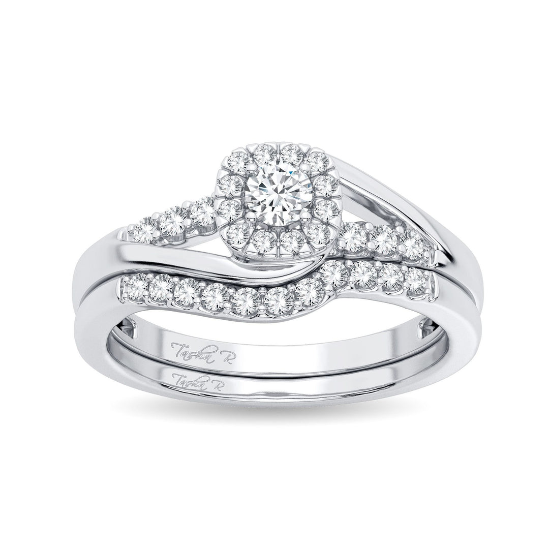 Timeless 10k White Gold 0.33CT Diamond Bridal Ring