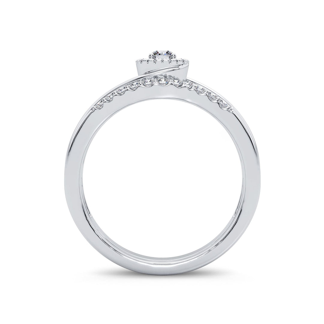 Timeless 14k White Gold Lab Diamond Bridal Ring (0.33CT)
