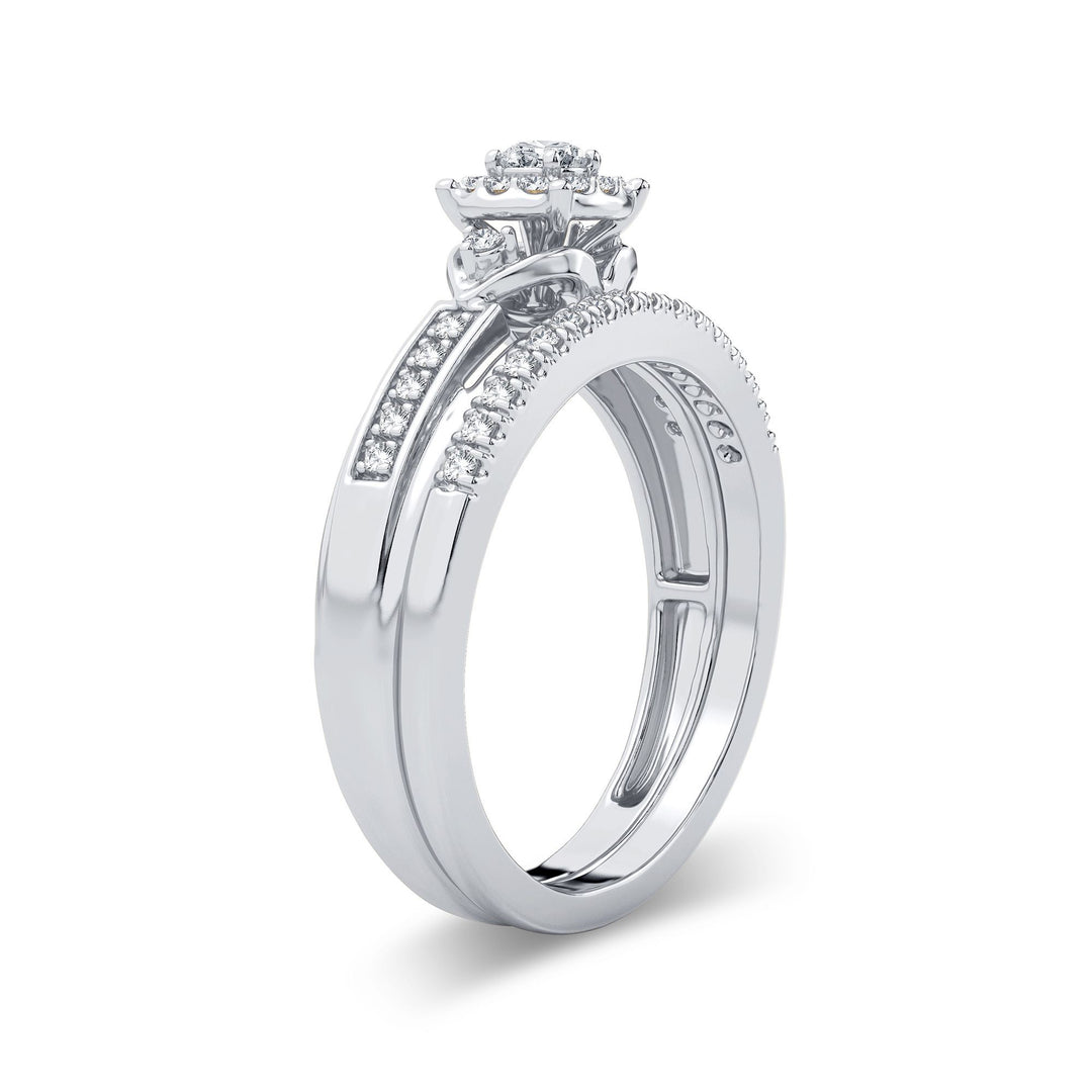 Elegant 14K White Gold 0.33CT Lab Diamond Engagement Ring