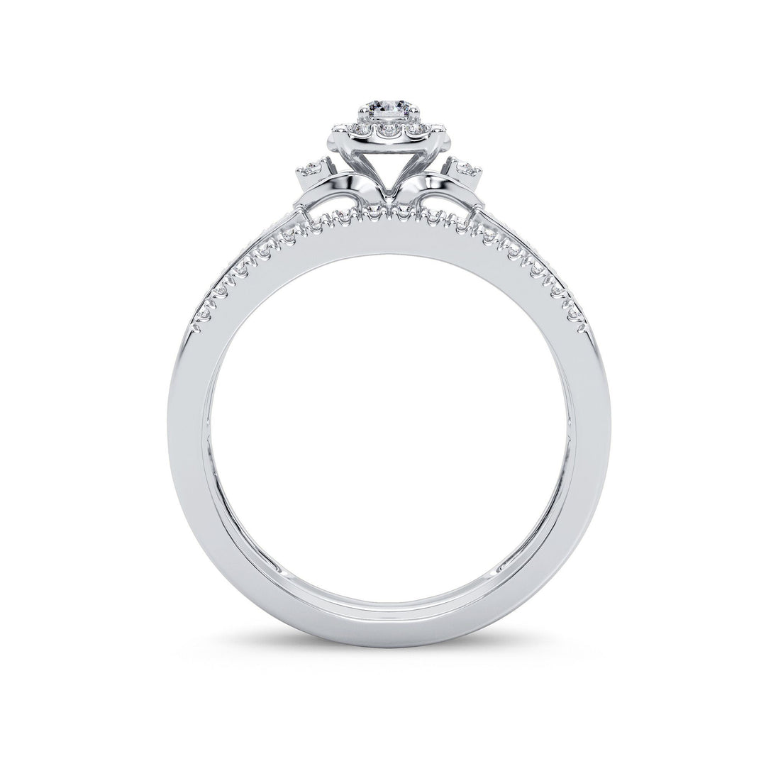 Elegant 14K White Gold 0.33CT Lab Diamond Engagement Ring