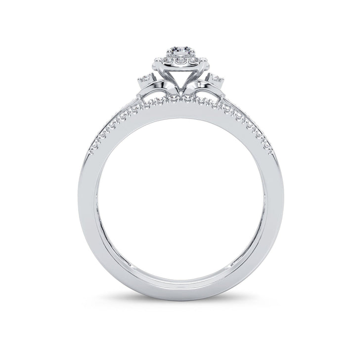 Elegant 14K White Gold 0.33CT Lab Diamond Engagement Ring