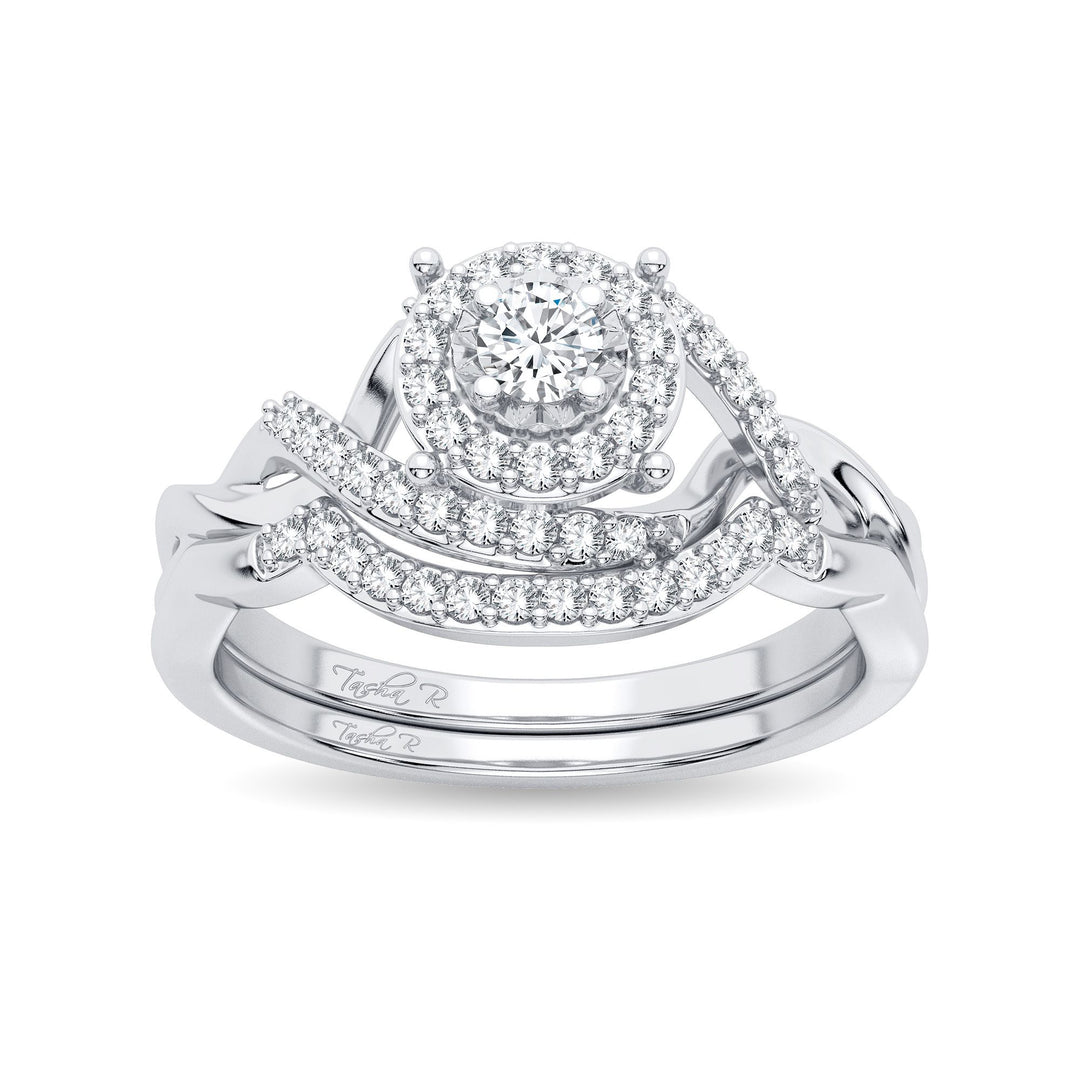 Elegant 14k White Gold 0.33CT Lab Diamond Engagement Ring
