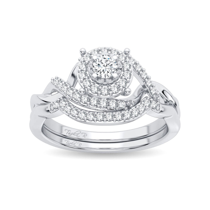 Elegant 14k White Gold 0.33CT Lab Diamond Engagement Ring
