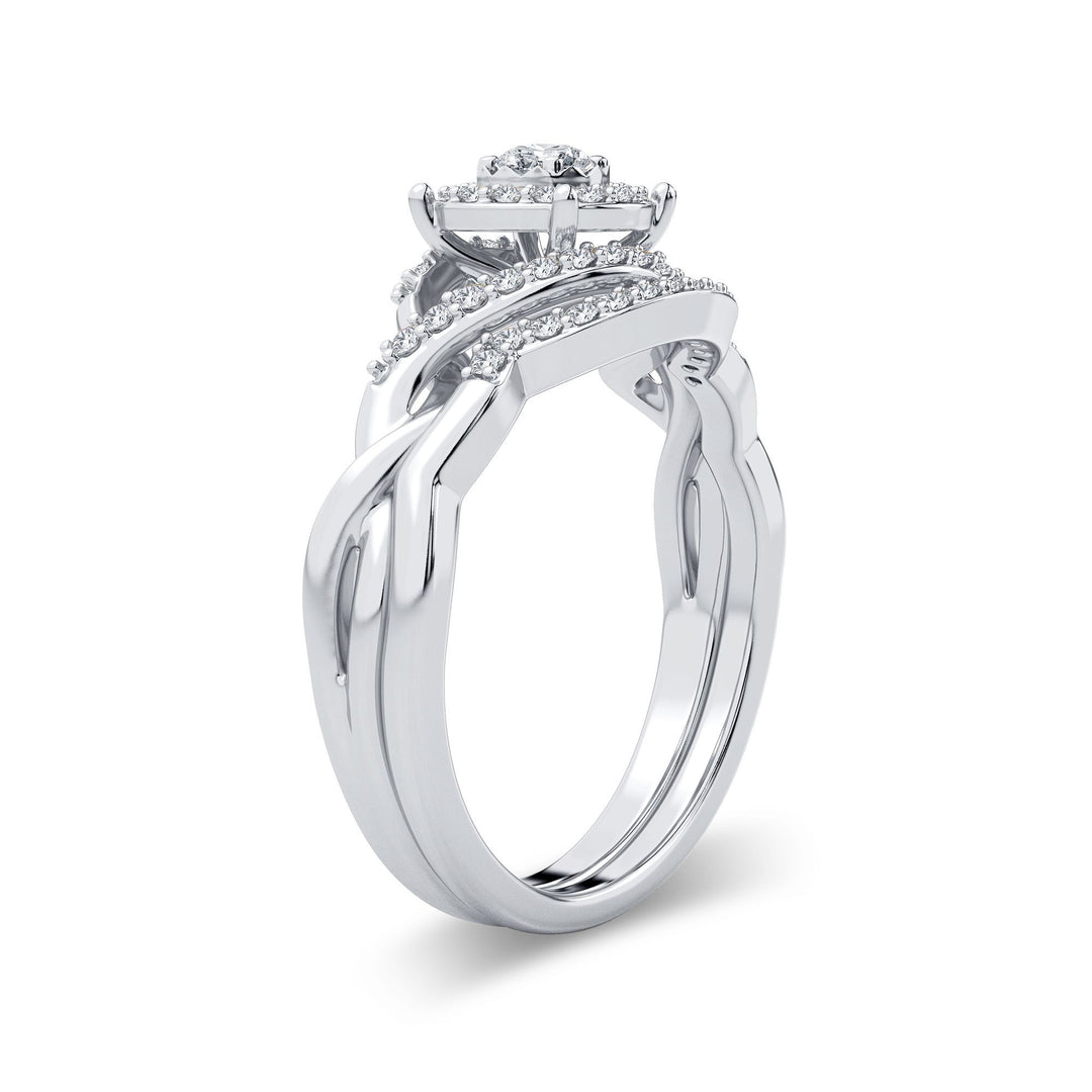 Elegant 14k White Gold 0.33CT Lab Diamond Engagement Ring
