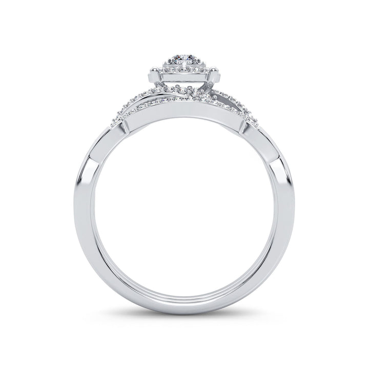 Elegant 14k White Gold 0.33CT Lab Diamond Engagement Ring