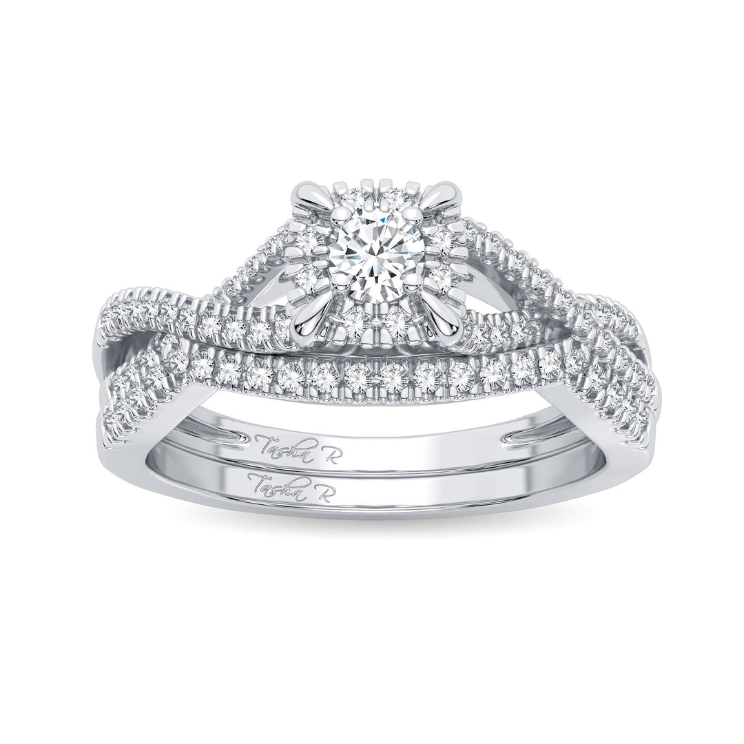 Timeless 14K White Gold Lab Diamond Bridal Ring (0.33CT)