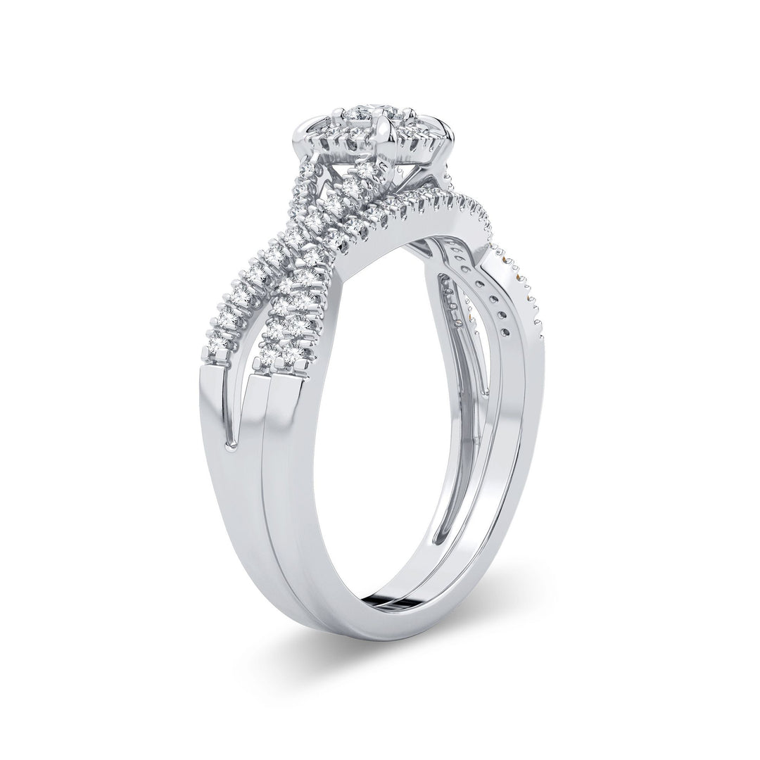 Timeless 14K White Gold Lab Diamond Bridal Ring (0.33CT)