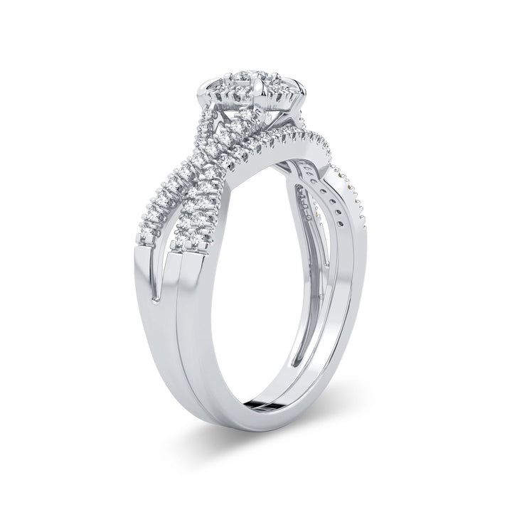 Timeless 14K White Gold Lab Diamond Bridal Ring (0.33CT)