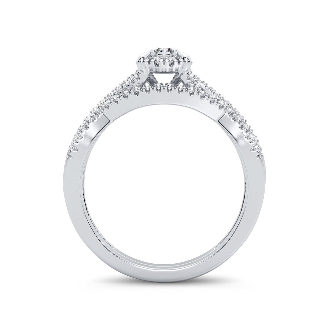 Timeless 14K White Gold Lab Diamond Bridal Ring (0.33CT)