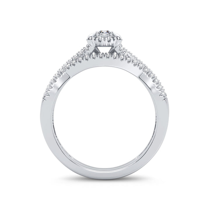 Timeless 14K White Gold Lab Diamond Bridal Ring (0.33CT)