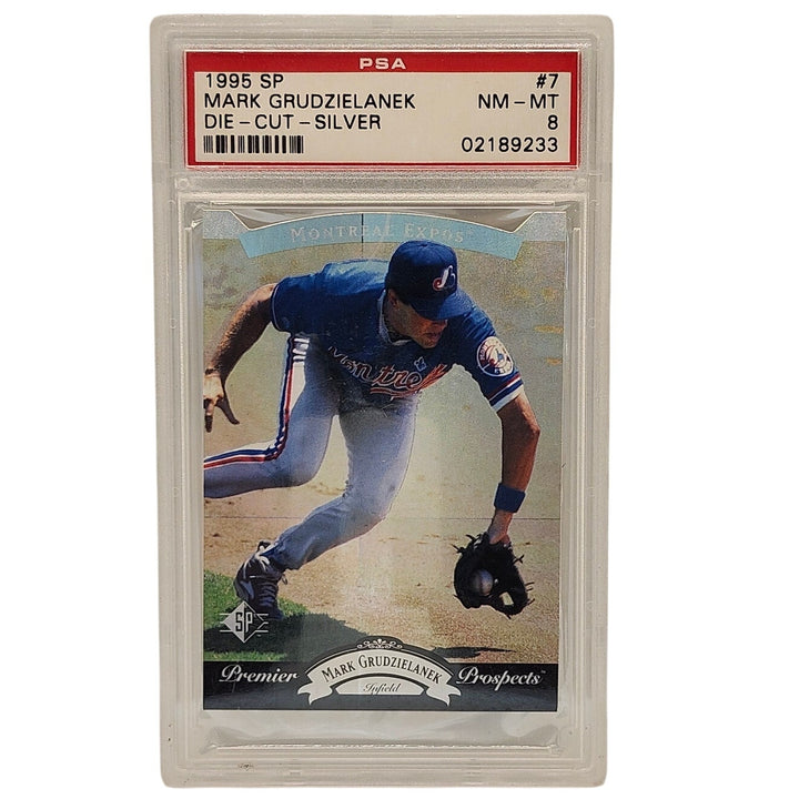 1995 SP Mark Grudzielanek Die-Cut Silver #7 Montreal Expos PSA 8 NM-MT Vintage