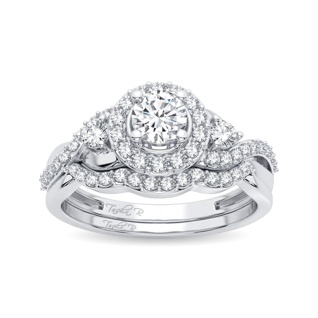 Timeless 14k White Gold 0.50CT Lab Diamond Bridal Ring