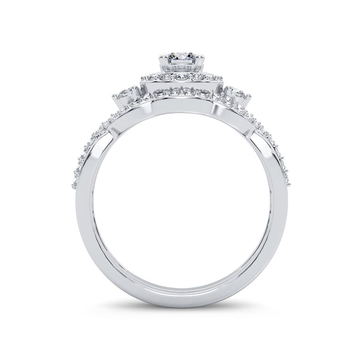 Timeless 14k White Gold 0.50CT Lab Diamond Bridal Ring