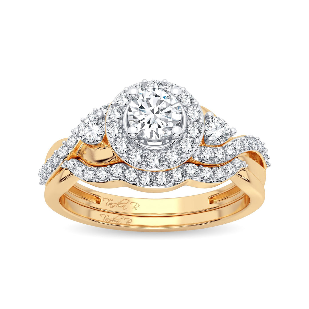 14K Yellow Gold 0.50CT Lab Diamond Womens Bridal Ring