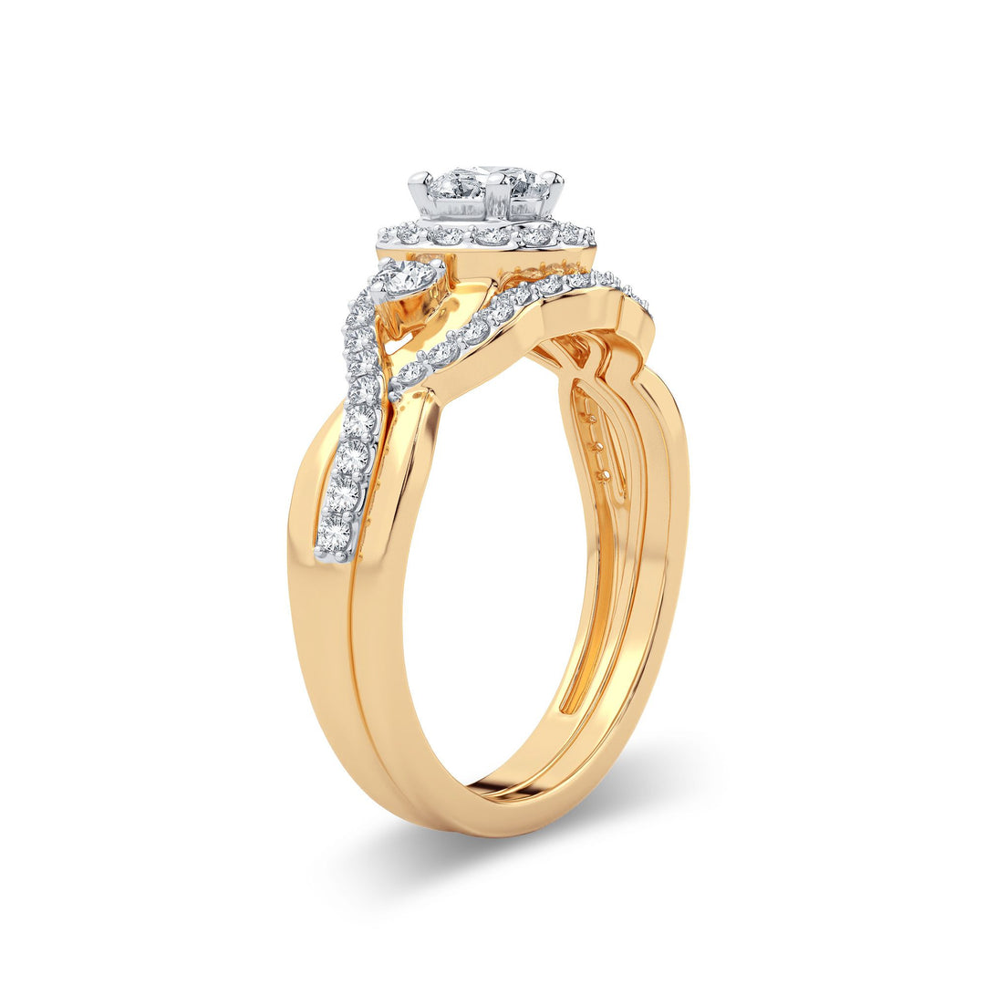 14K Yellow Gold 0.50CT Lab Diamond Womens Bridal Ring