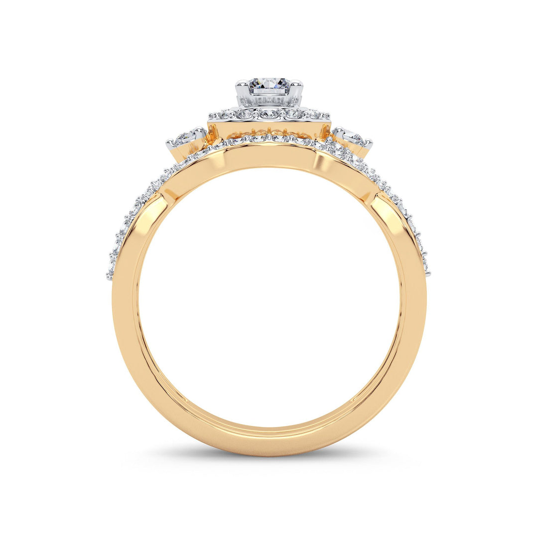 14K Yellow Gold 0.50CT Lab Diamond Womens Bridal Ring