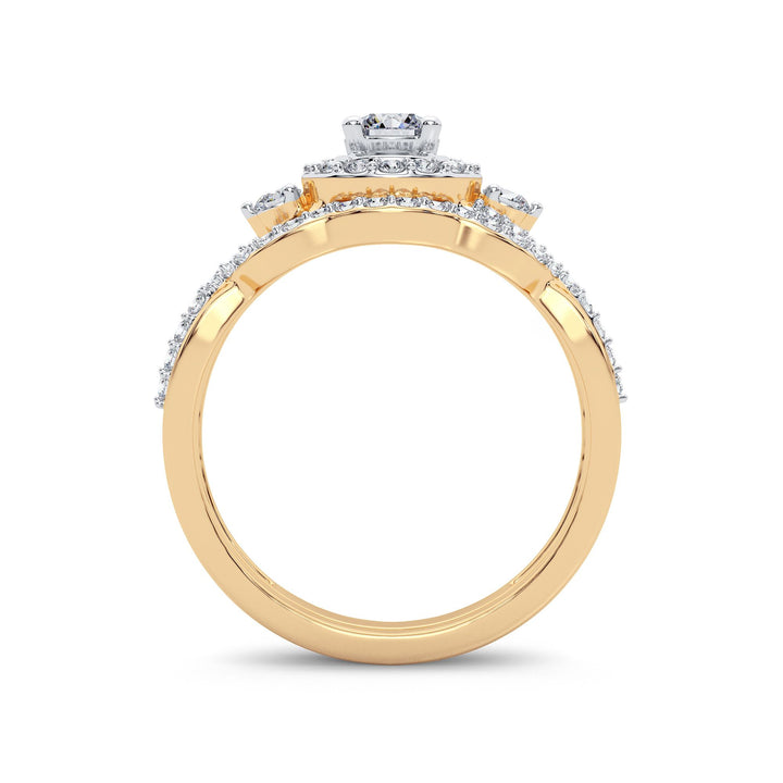 14K Yellow Gold 0.50CT Lab Diamond Womens Bridal Ring