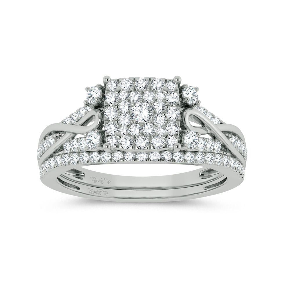 14K White Gold 0.50ct Diamond Bridal Ring