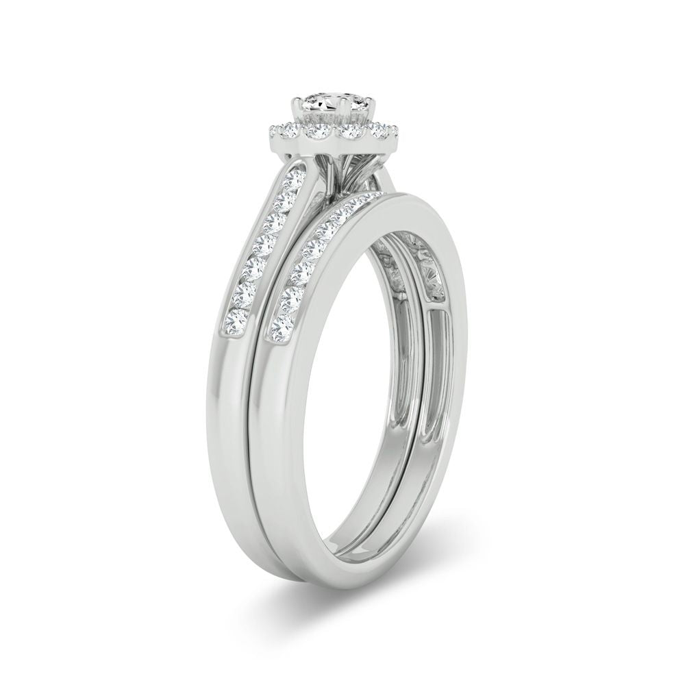 Elegant 14k White Gold 0.50ct Lab Diamond Engagement Ring