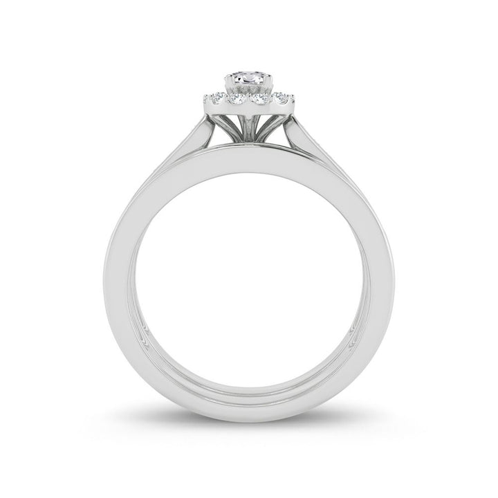Elegant 14k White Gold 0.50ct Lab Diamond Engagement Ring