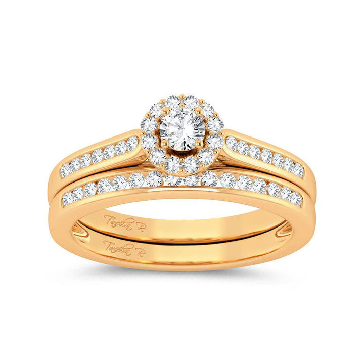Timeless 14K Yellow Gold Lab Diamond Bridal Ring (0.50ct)