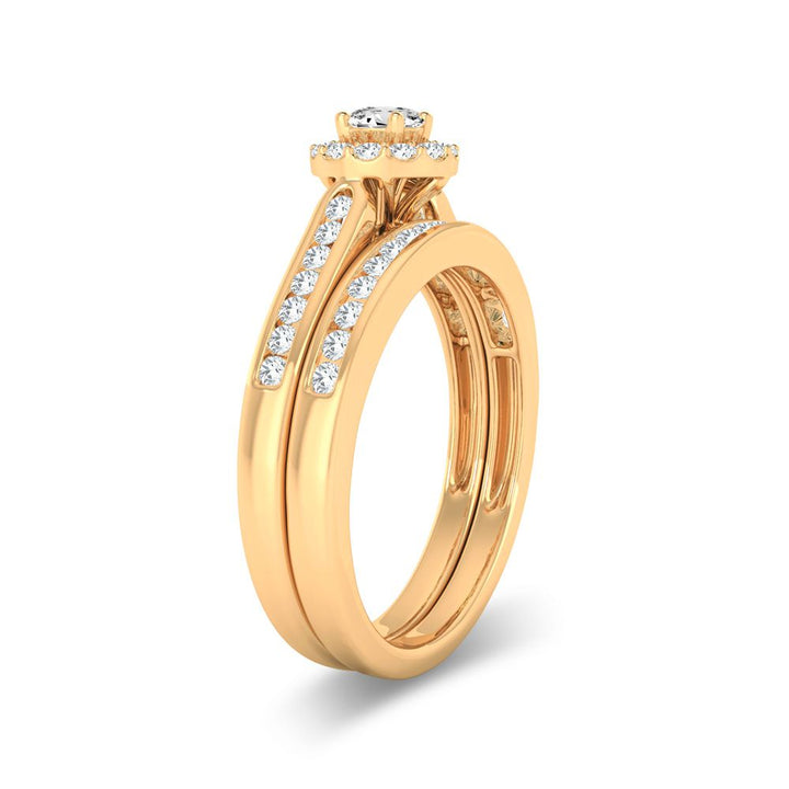 Timeless 14K Yellow Gold Lab Diamond Bridal Ring (0.50ct)