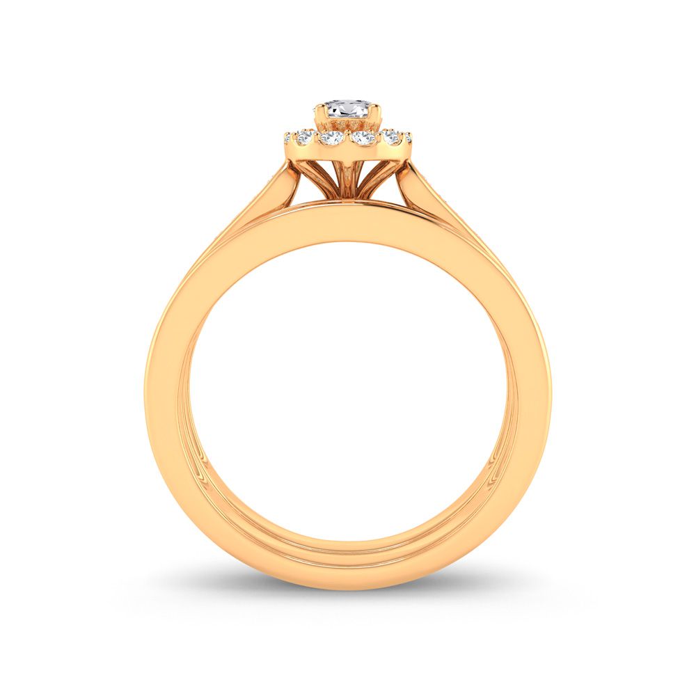 Timeless 14K Yellow Gold Lab Diamond Bridal Ring (0.50ct)