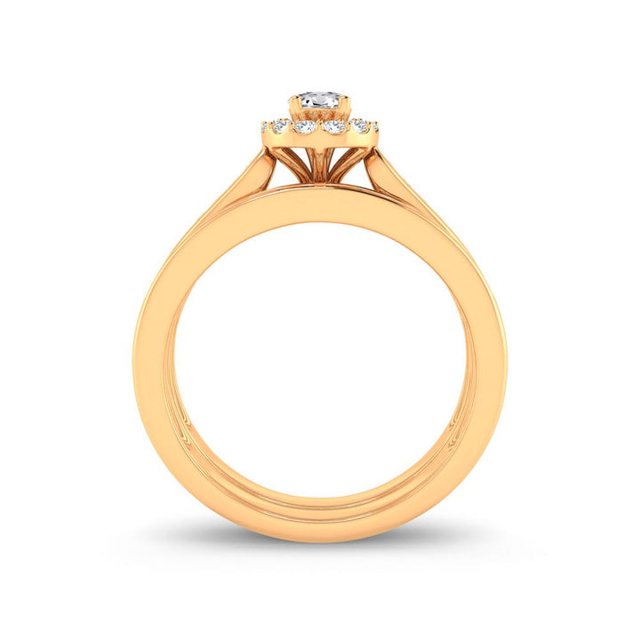 14K Yellow Gold 0.50ct Diamond Bridal Ring