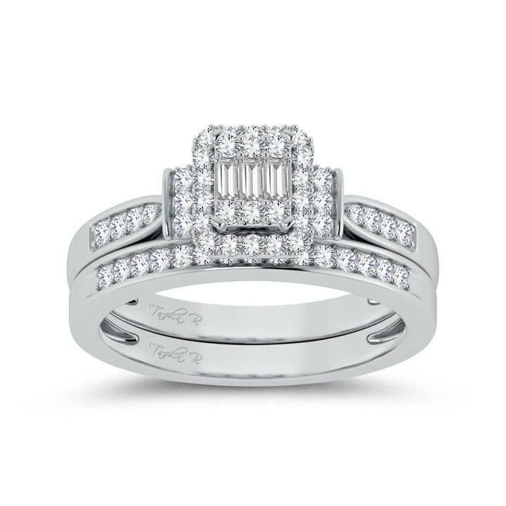 14k White Gold 0.50ct Lab Diamond Womens Bridal Ring