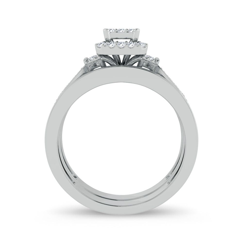 14k White Gold 0.50ct Lab Diamond Womens Bridal Ring