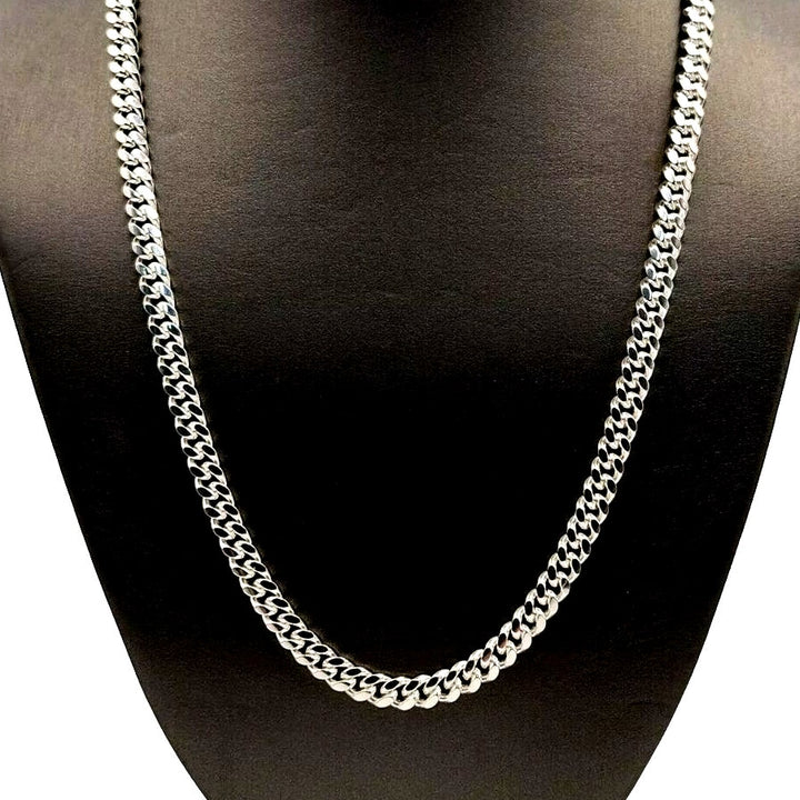 925 sterling silver Cuban Chain Necklace 22" B