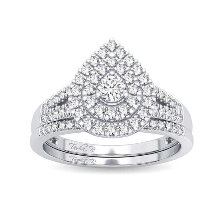 14k White Gold 0.50CT Lab Diamond Womens Engagement Ring