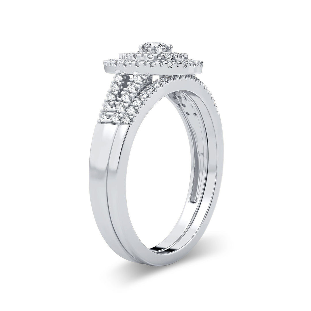 14k White Gold 0.50CT Lab Diamond Womens Engagement Ring