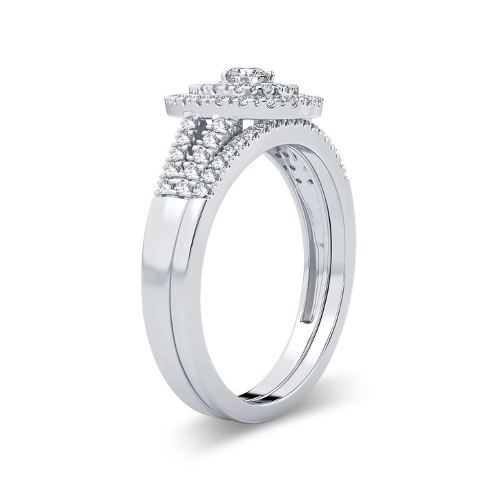 14k White Gold 0.50CT Lab Diamond Womens Engagement Ring