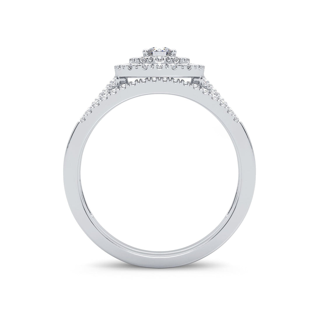 14k White Gold 0.50CT Lab Diamond Womens Engagement Ring