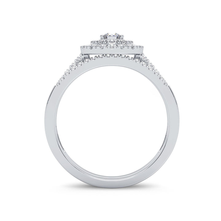 14k White Gold 0.50CT Lab Diamond Womens Engagement Ring