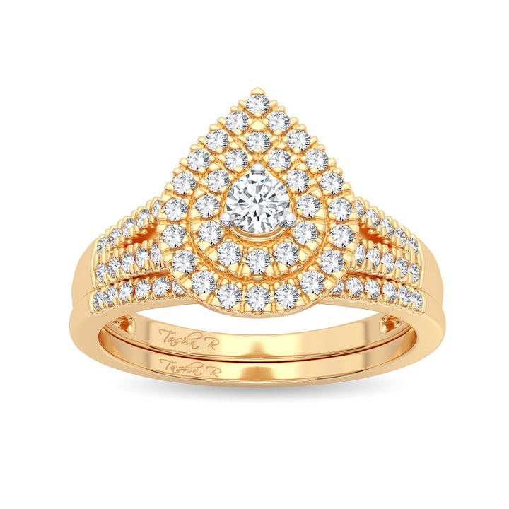 14K Yellow Gold Lab Diamond Womens Bridal Ring (0.50CT)
