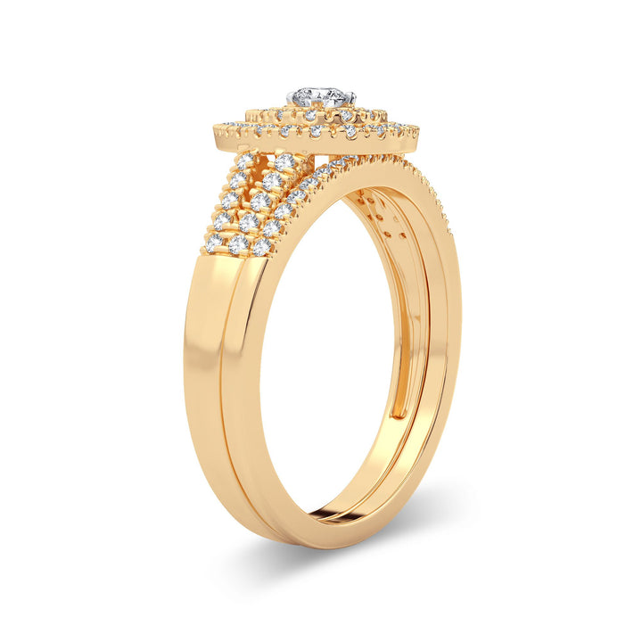 14K Yellow Gold Lab Diamond Womens Bridal Ring (0.50CT)
